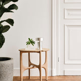 PI side table - oak - round White Cliff Studio Side Table