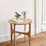 PI side table - oak - round White Cliff Studio Side Table