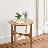 PI side table - oak - round White Cliff Studio Side Table