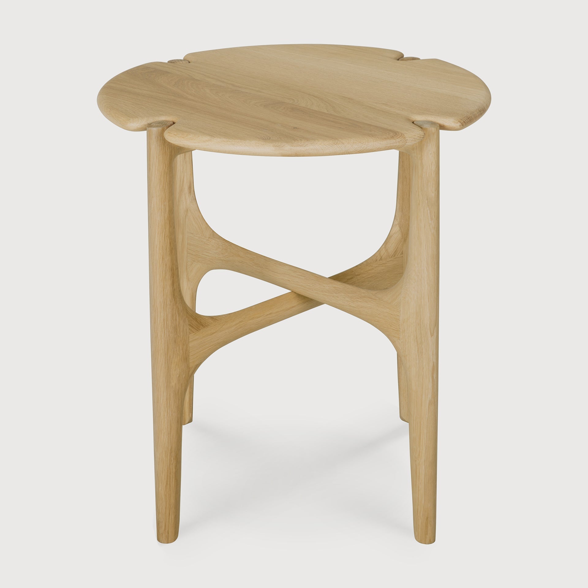 PI side table - oak - round White Cliff Studio Side Table