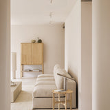 PI side table - oak - round White Cliff Studio Side Table