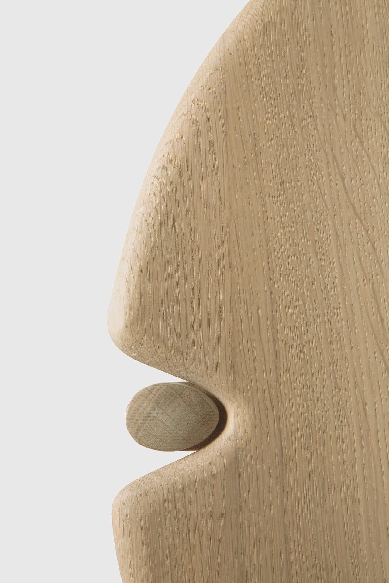 PI side table - oak - round White Cliff Studio Side Table