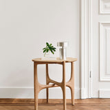 PI side table - oak - round White Cliff Studio Side Table