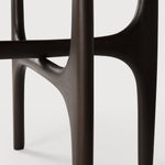 PI side table - varnished mahogany - dark brown - round White Cliff Studio Side Table