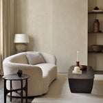 PI side table - varnished mahogany - dark brown - round White Cliff Studio Side Table