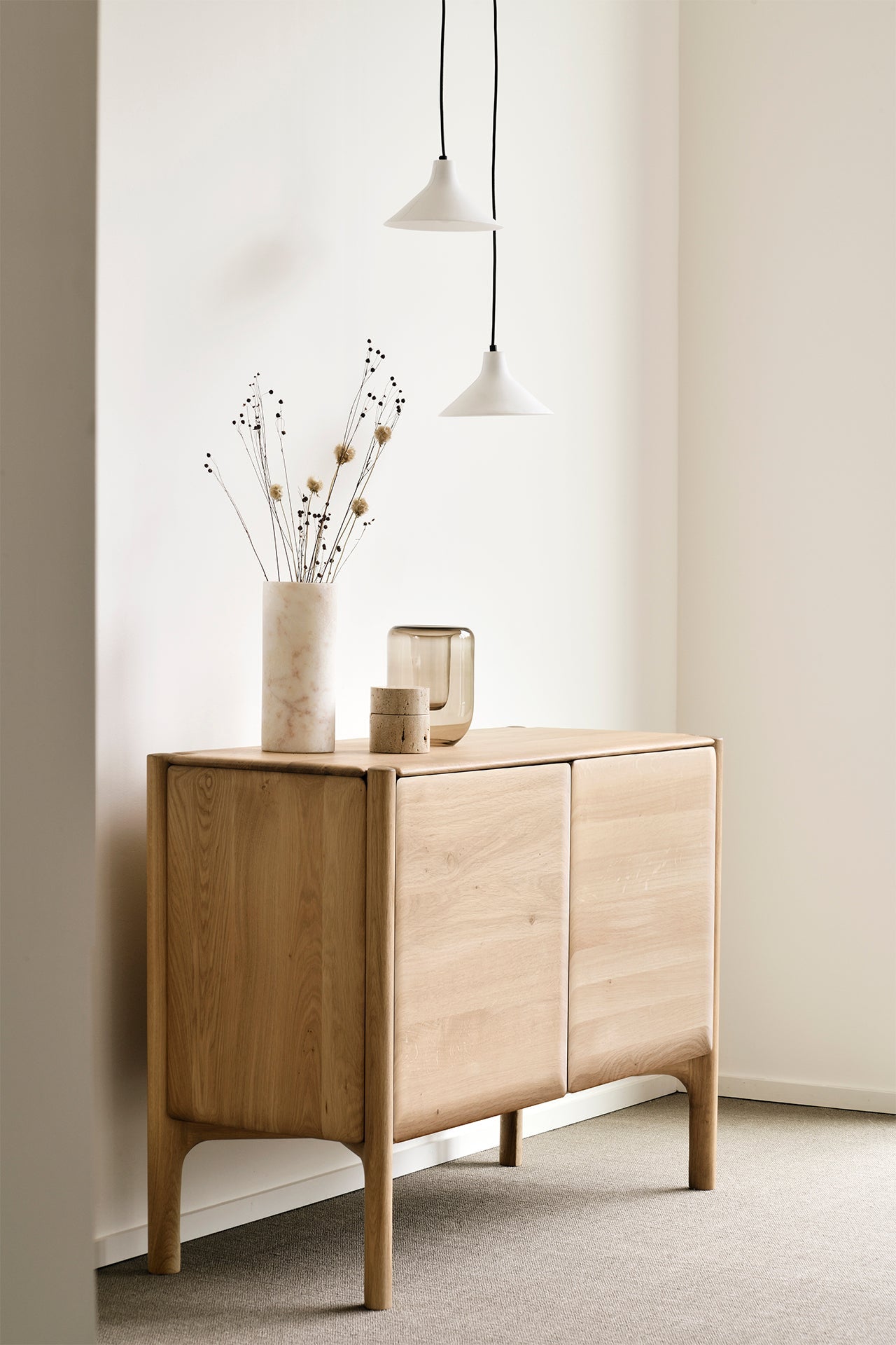 PI sideboard - oak - 2 doors White Cliff Studio Sideboard