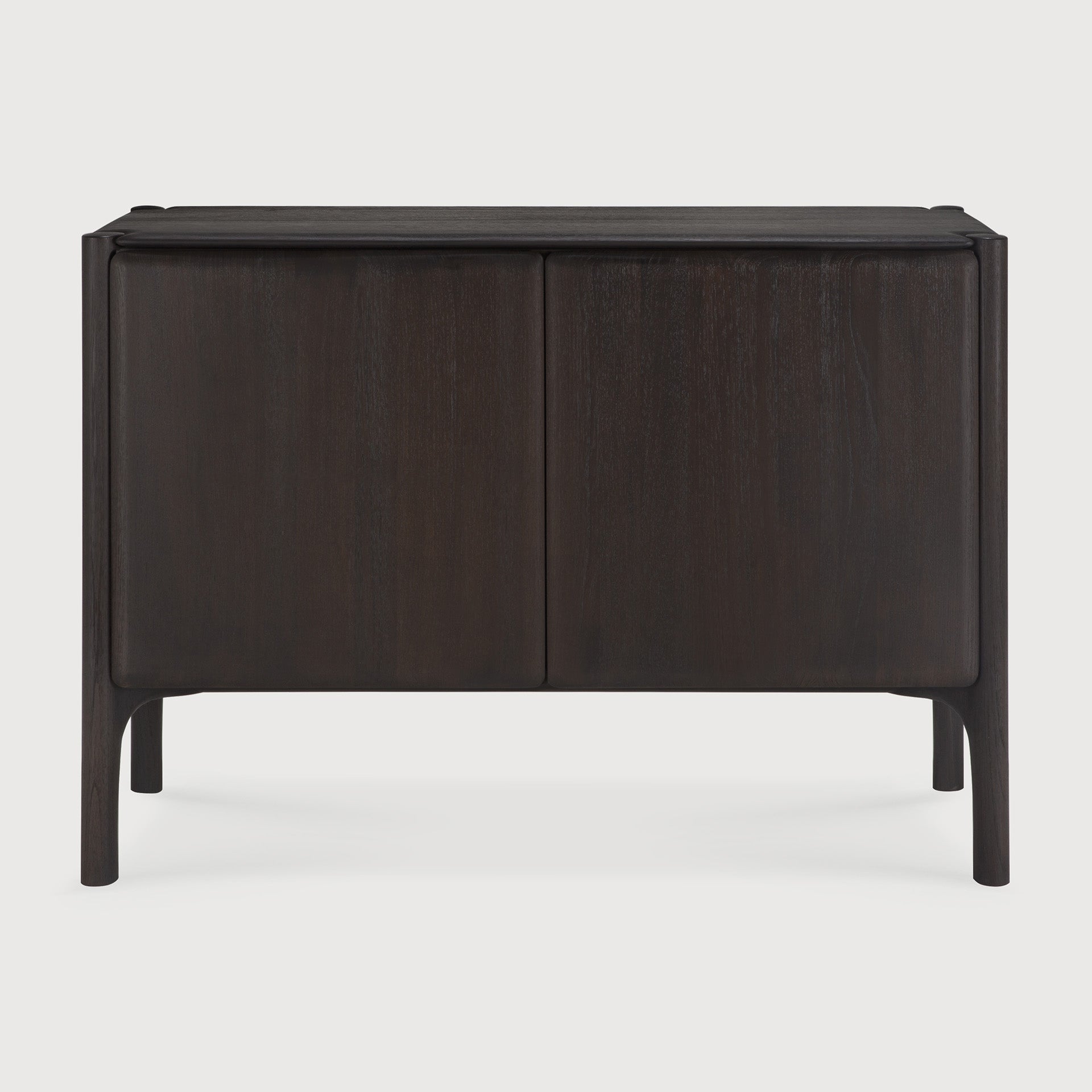 PI sideboard - varnished teak - dark brown - 2 doors White Cliff Studio Sideboard