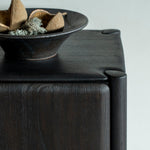 PI sideboard - varnished teak - dark brown - 2 doors White Cliff Studio Sideboard