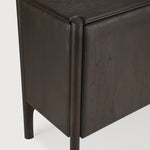 PI sideboard - varnished teak - dark brown - 2 doors White Cliff Studio Sideboard