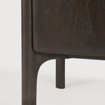 PI sideboard - varnished teak - dark brown - 2 doors White Cliff Studio Sideboard