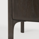 PI sideboard - varnished teak - dark brown - 2 doors White Cliff Studio Sideboard