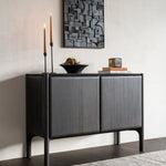 PI sideboard - varnished teak - dark brown - 2 doors White Cliff Studio Sideboard