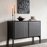 PI sideboard - varnished teak - dark brown - 2 doors White Cliff Studio Sideboard