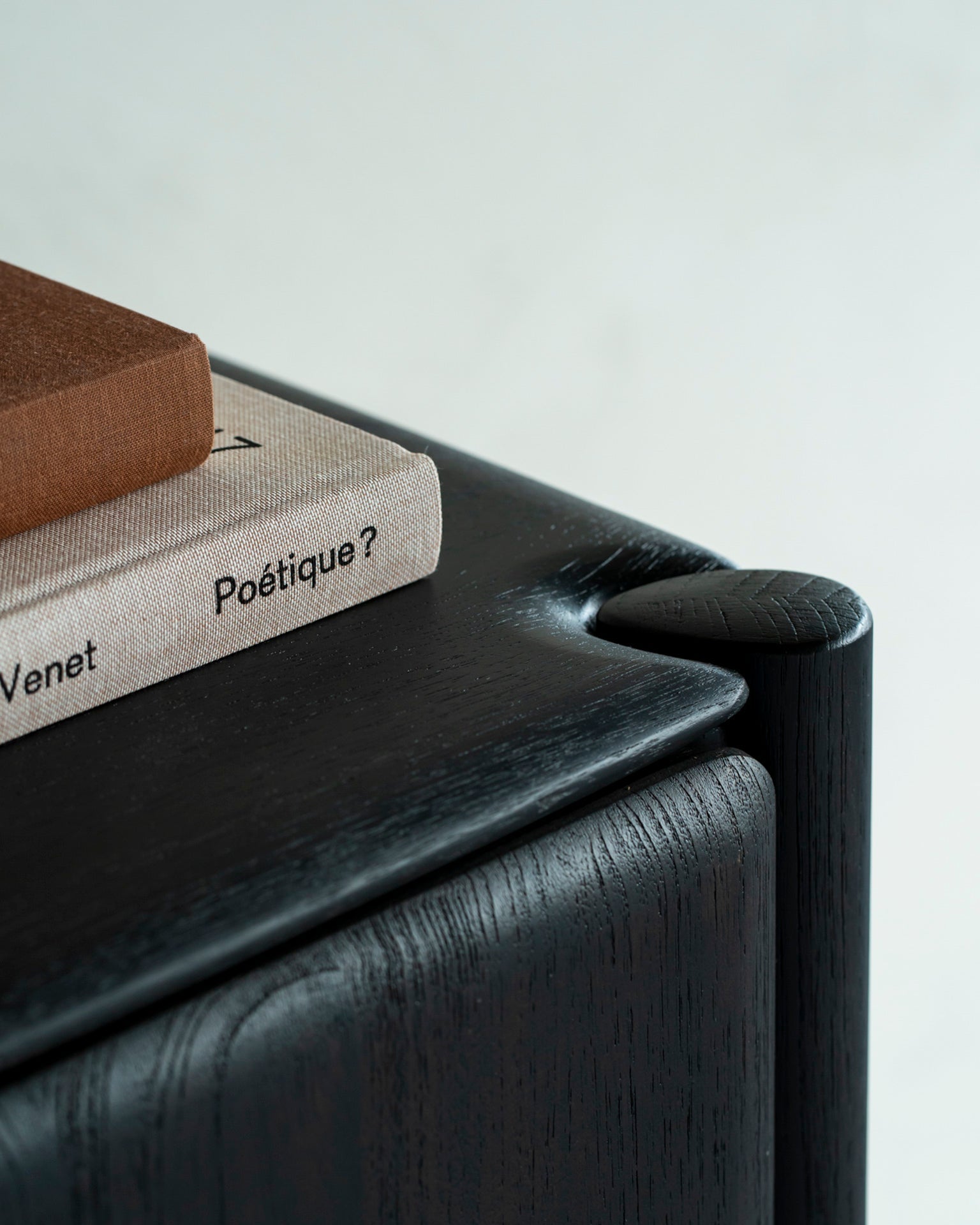 PI sideboard - varnished teak - dark brown - 2 doors White Cliff Studio Sideboard