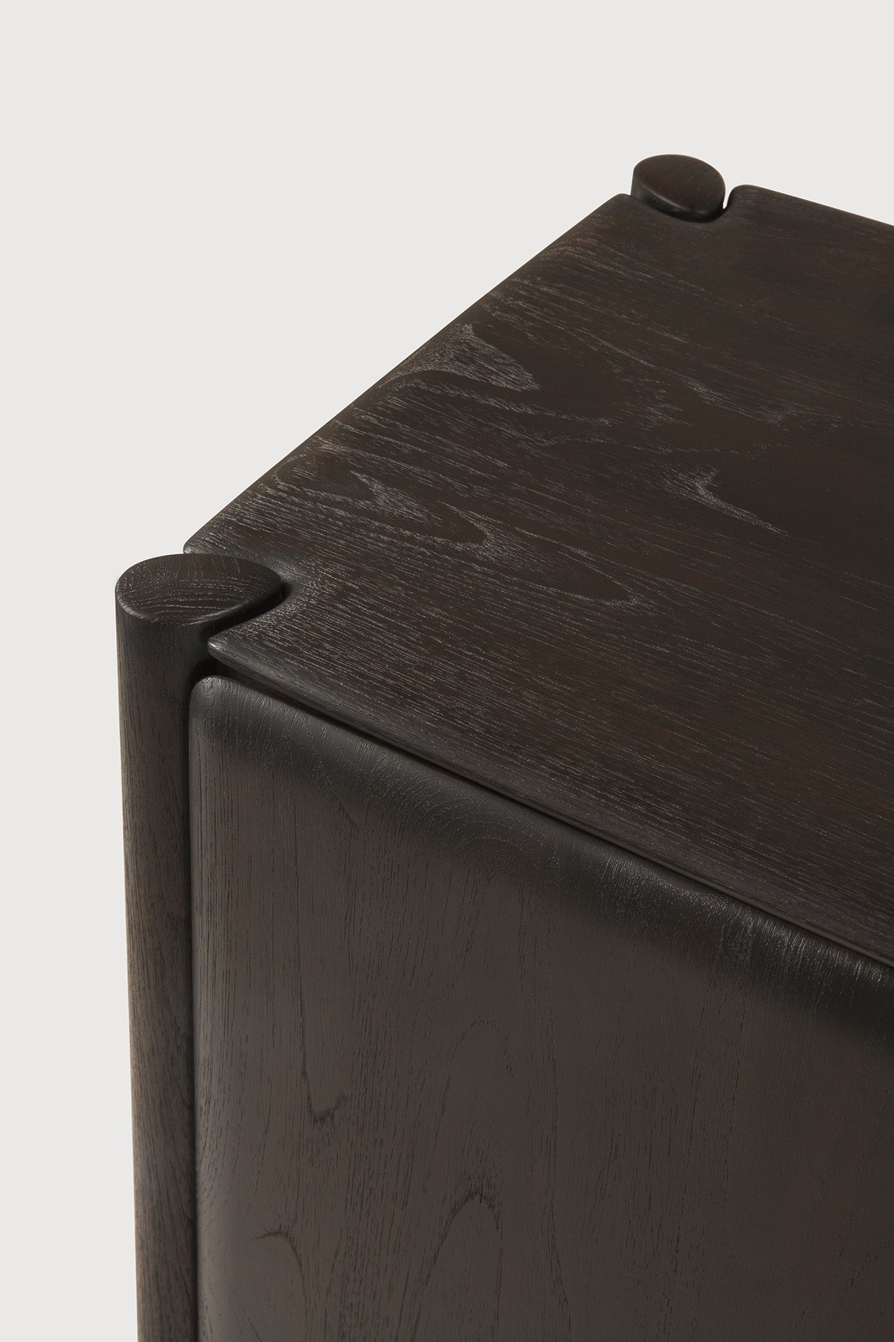 PI sideboard - varnished teak - dark brown - 2 doors White Cliff Studio Sideboard