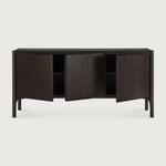 PI sideboard - varnished teak - dark brown - 3 doors White Cliff Studio Sideboard