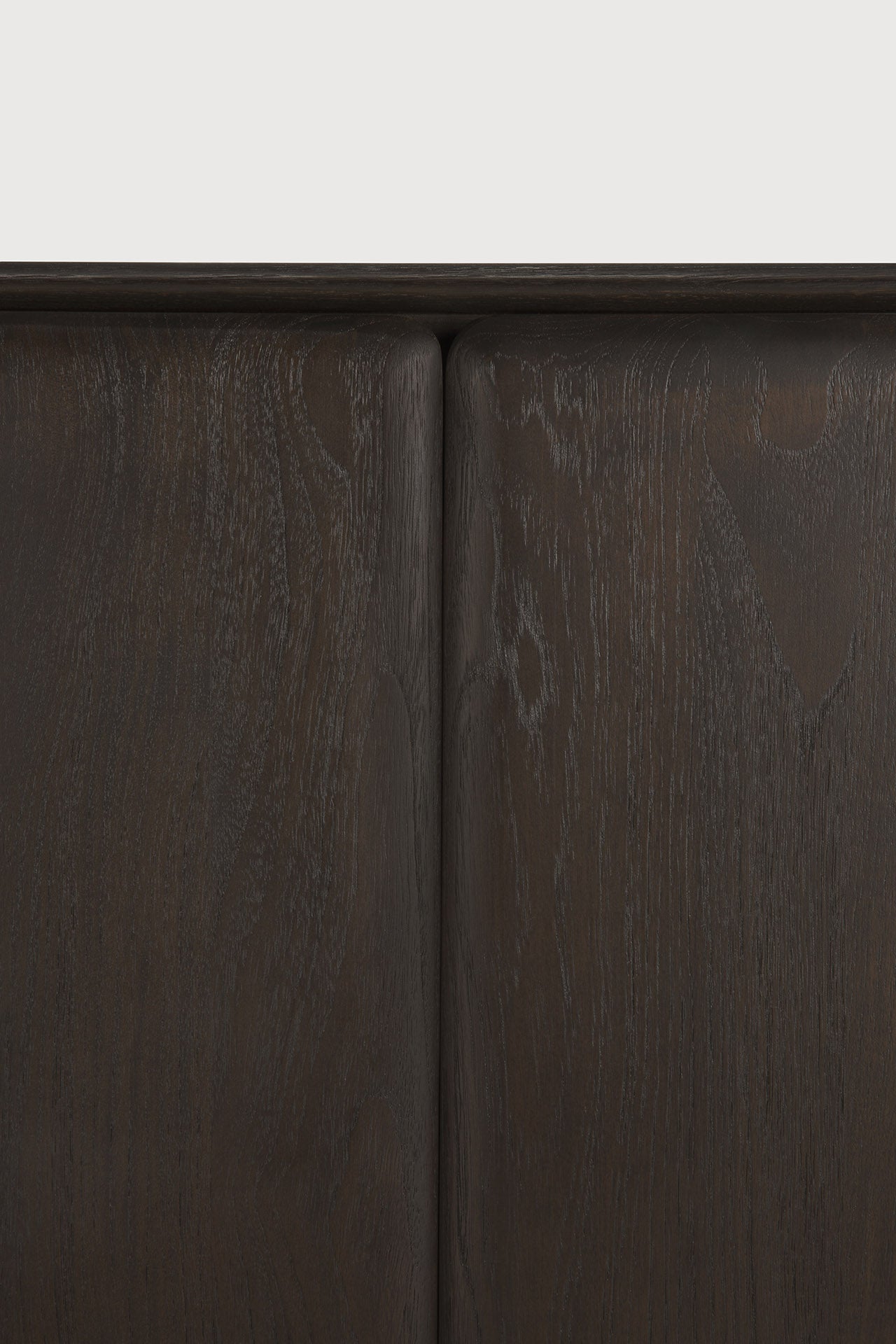 PI sideboard - varnished teak - dark brown - 3 doors White Cliff Studio Sideboard