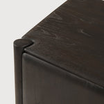 PI sideboard - varnished teak - dark brown - 3 doors White Cliff Studio Sideboard