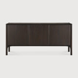 PI sideboard - varnished teak - dark brown - 3 doors White Cliff Studio Sideboard