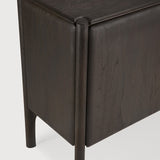 PI sideboard - varnished teak - dark brown - 3 doors White Cliff Studio Sideboard