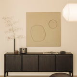 PI sideboard - varnished teak - dark brown - 4 doors White Cliff Studio Sideboard