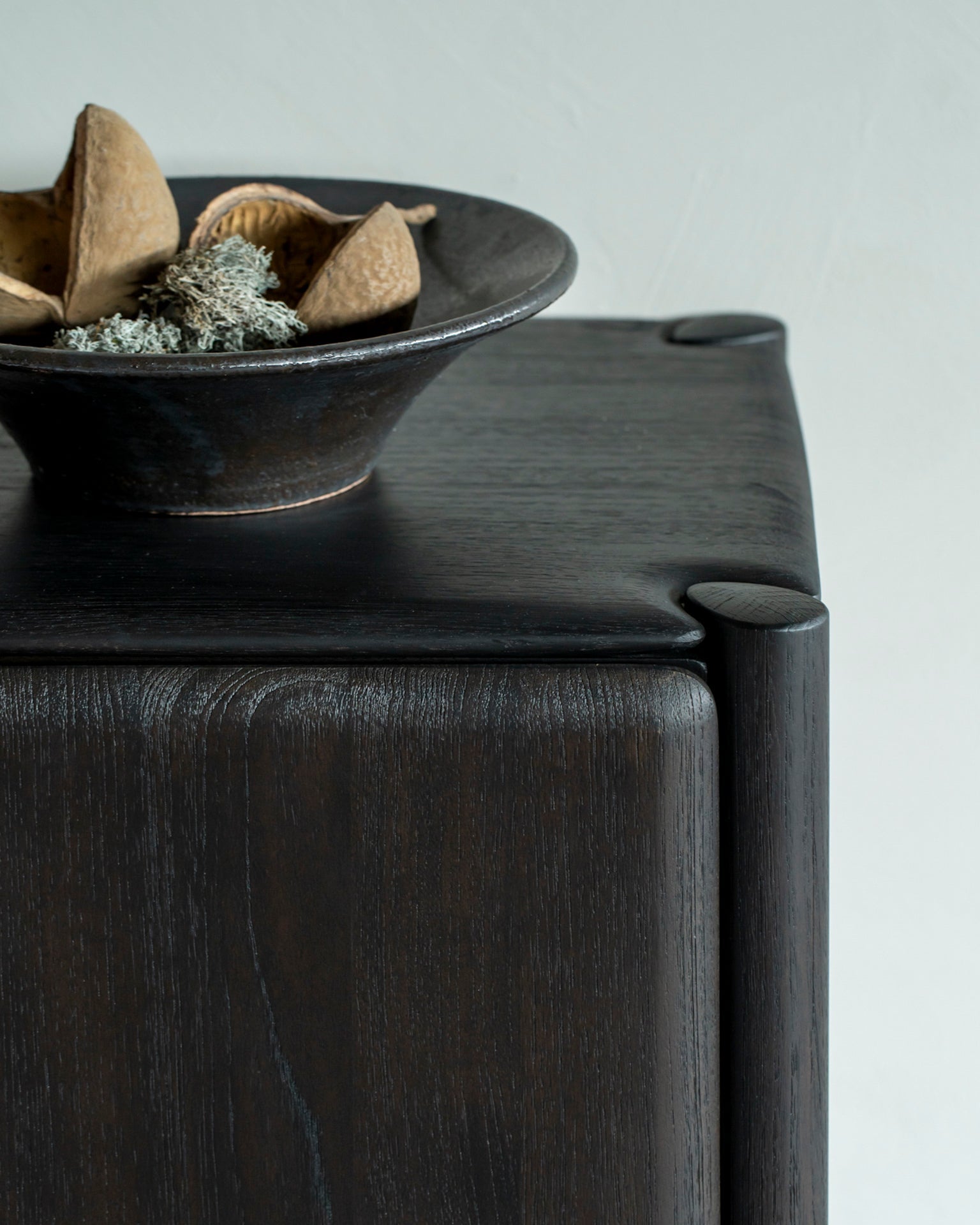 PI sideboard - varnished teak - dark brown - 4 doors White Cliff Studio Sideboard