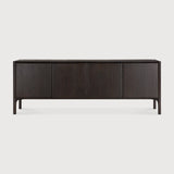 PI sideboard - varnished teak - dark brown - 4 doors White Cliff Studio Sideboard