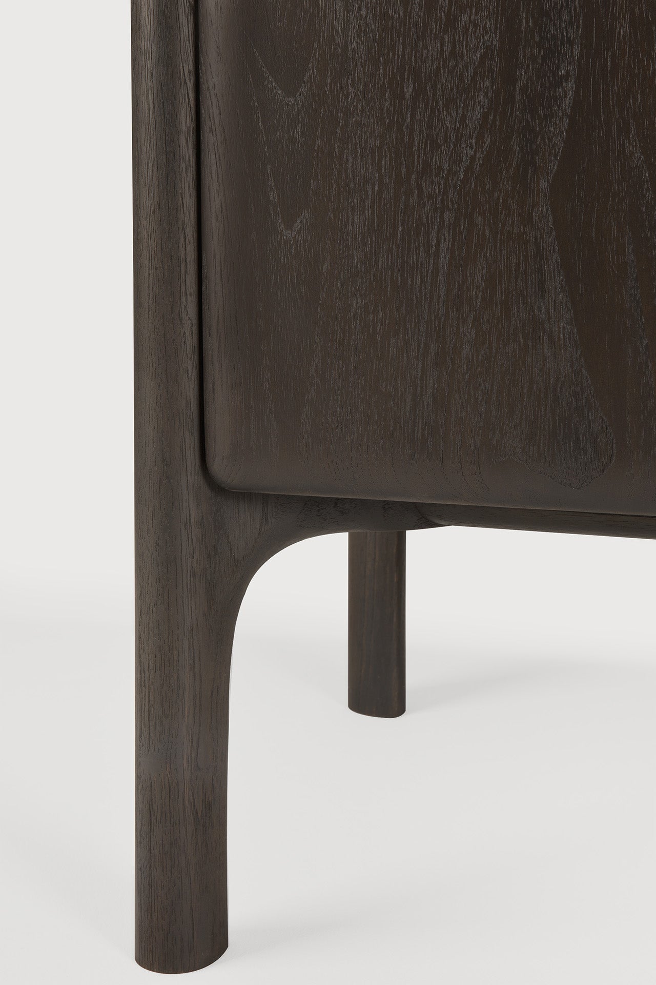 PI sideboard - varnished teak - dark brown - 4 doors White Cliff Studio Sideboard