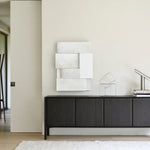 PI sideboard - varnished teak - dark brown - 4 doors White Cliff Studio Sideboard