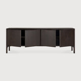 PI sideboard - varnished teak - dark brown - 4 doors White Cliff Studio Sideboard