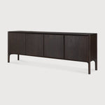 PI sideboard - varnished teak - dark brown - 4 doors White Cliff Studio Sideboard