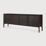 PI sideboard - varnished teak - dark brown - 4 doors White Cliff Studio Sideboard
