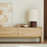 PI TV cupboard - oak - 1 flip - down door - 1 drawer White Cliff Studio Media Console