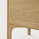 PI TV cupboard - oak - 1 flip - down door - 1 drawer White Cliff Studio Media Console