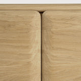 PI TV cupboard - oak - 1 flip - down door - 1 drawer White Cliff Studio Media Console