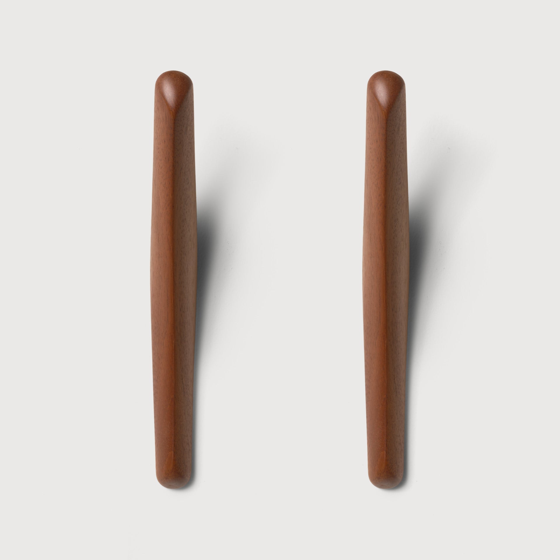 PI wall hanger - varnished mahogany - set of 2 White Cliff Studio Coat Hooks