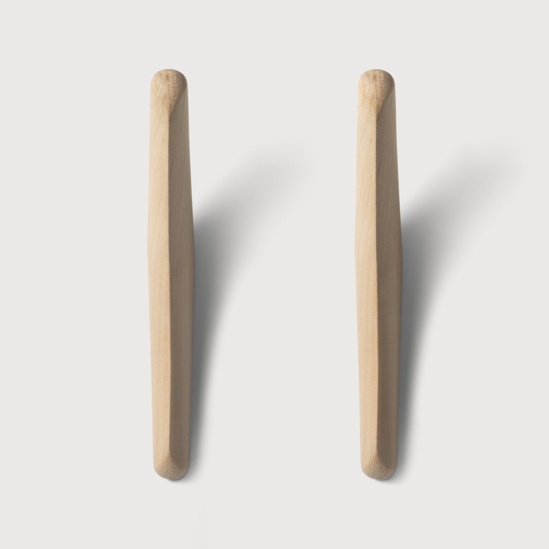 PI wall hanger - varnished sycamore - set of 2 White Cliff Studio Coat Hooks
