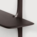 PI wall mounted desk - varnished mahogany - dark brown White Cliff Studio Desk