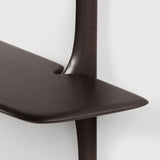 PI wall mounted desk - varnished mahogany - dark brown White Cliff Studio Desk