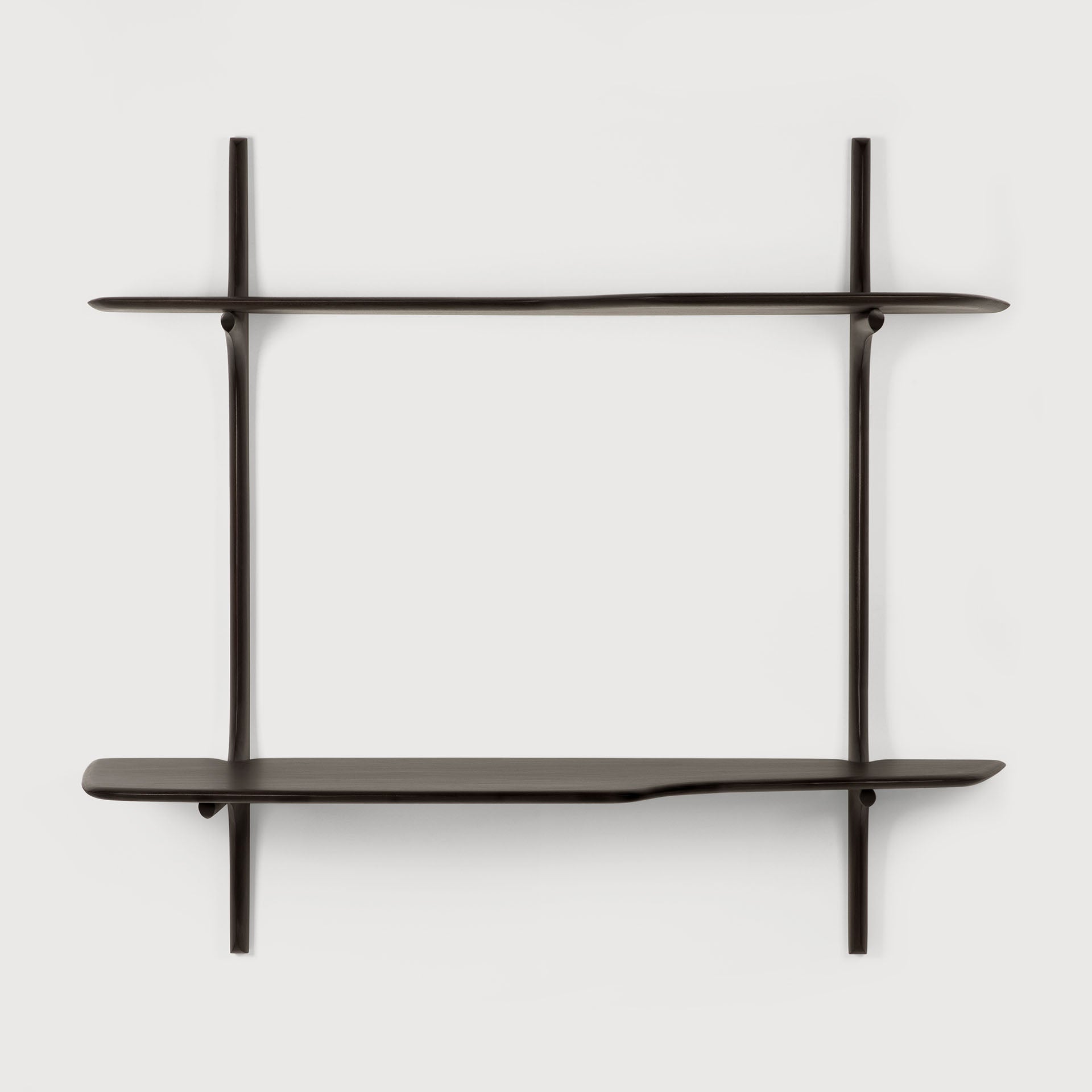 PI wall mounted desk - varnished mahogany - dark brown White Cliff Studio Desk