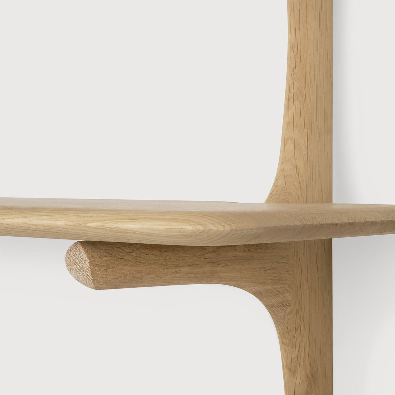 PI wall shelf - oak - 5 shelves White Cliff Studio Wall Shelf