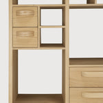 Pirouette rack - oak - 4 drawers White Cliff Studio Wall Shelf