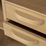 Pirouette rack - oak - 4 drawers White Cliff Studio Wall Shelf
