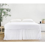 Pleated Linen Bedskirt White Cliff Studio Bedskirt