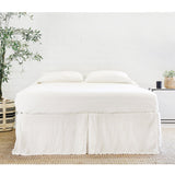 Pleated Linen Bedskirt White Cliff Studio Bedskirt
