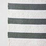 Plush Green Cotton Banded Hand - Loomed Mat