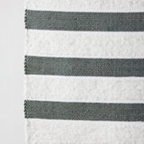 Plush Green Cotton Banded Hand - Loomed Mat