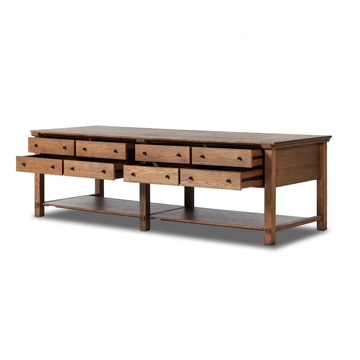 Porter Oak Wood Kitchen Island