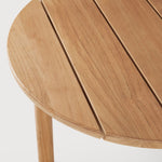 Quatro outdoor side table - teak - round White Cliff Studio Outdoor Side Table
