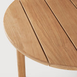 Quatro outdoor side table - teak - round White Cliff Studio Outdoor Side Table